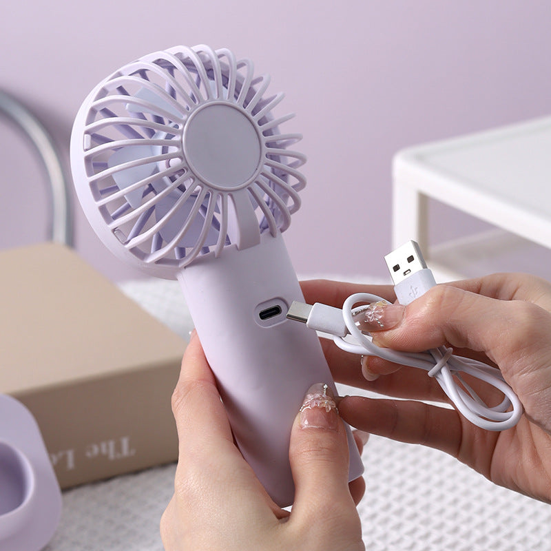 Portable Mini Fan Rechargeable Battery Powered with LED Display and Variable Speed