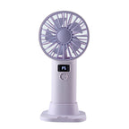 Portable Mini Fan Rechargeable Battery Powered with LED Display and Variable Speed