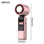 Rechargeable Portable Bladeless Mini Fan Foldable Head USB-C Travel Desk Cooler