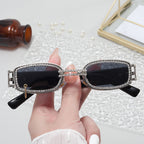 Women's Sunglasses Crystal Frame Sparkling Metallic UV Protection Stylish Fashion Eyewear