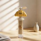 Rechargeable Portable Handheld Fan with Soft Blades and Cute Animal Head Design