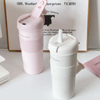 Insulated Water Bottle with Leak-Proof Lid Non-Slip Grip BPA-Free for Hot and Cold Drinks