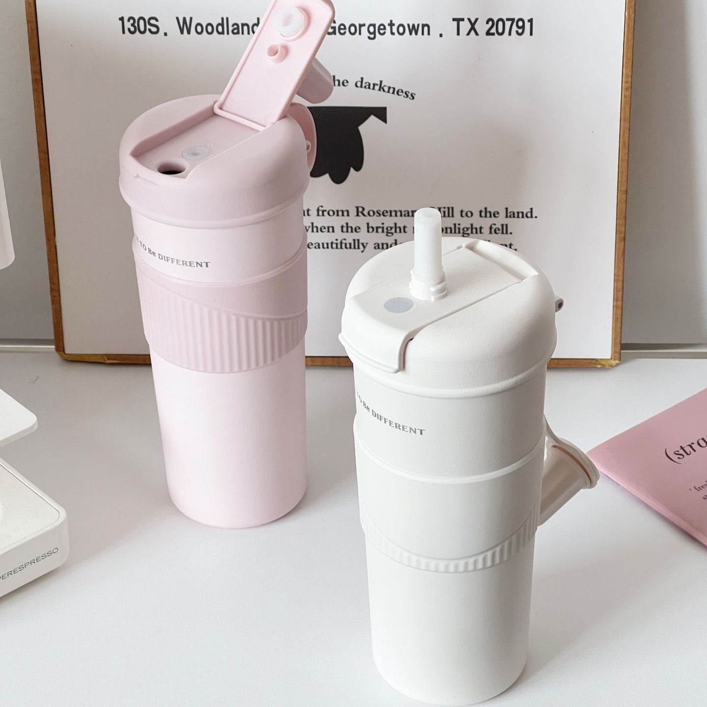 Insulated Water Bottle with Leak-Proof Lid Non-Slip Grip BPA-Free for Hot and Cold Drinks