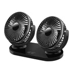 Dual-Head Rechargeable Desk Fan Portable Wireless Adjustable Speed Quiet Operation