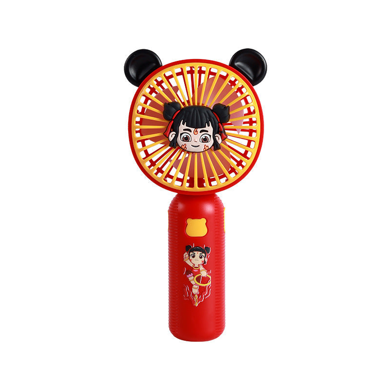 Portable USB Handheld Fan with Cartoon Design Lightweight and Rechargeable