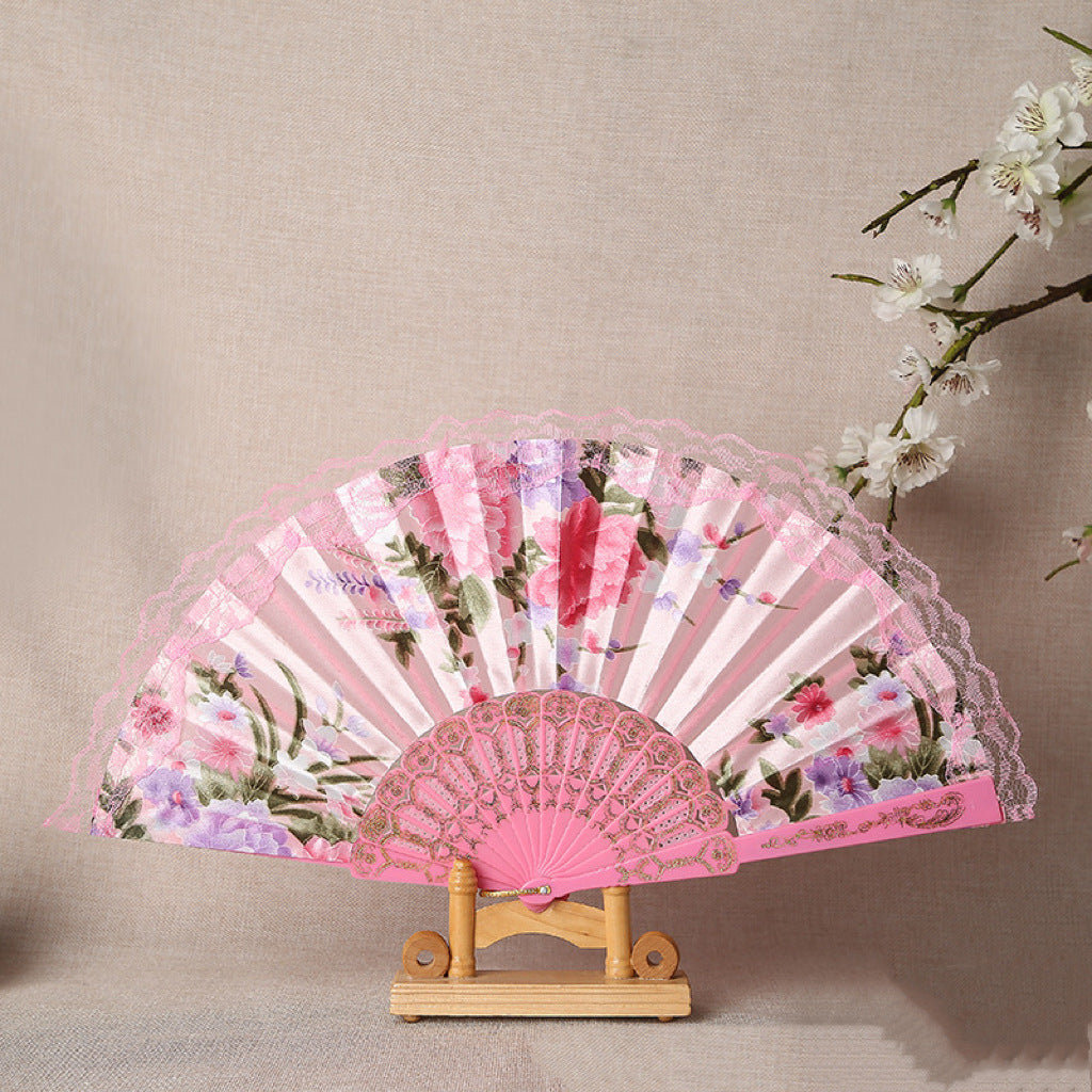 Handmade Elegant Floral Lace Fan Lightweight Portable Women’s Accessory