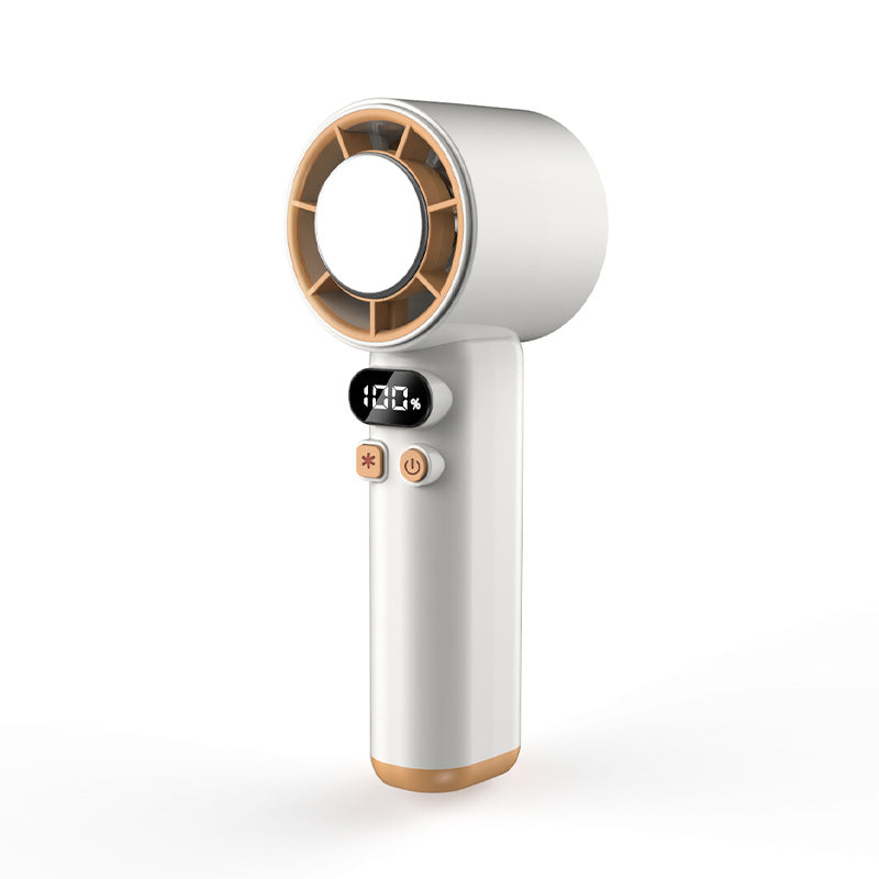 Handheld Portable Fan with Rechargeable Battery and LED Display Compact Personal Cooling Device