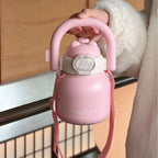 Ladies BPA-Free Plastic Water Bottle Leak-Proof with Carry Handle Stylish Compact Design