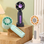 Portable Mini Fan USB Rechargeable Rotatable Head Compact Quiet Operation for Women