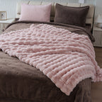 Women’s Cozy Luxurious Blanket Soft Warm Velvety Throw for Living Room Bedroom