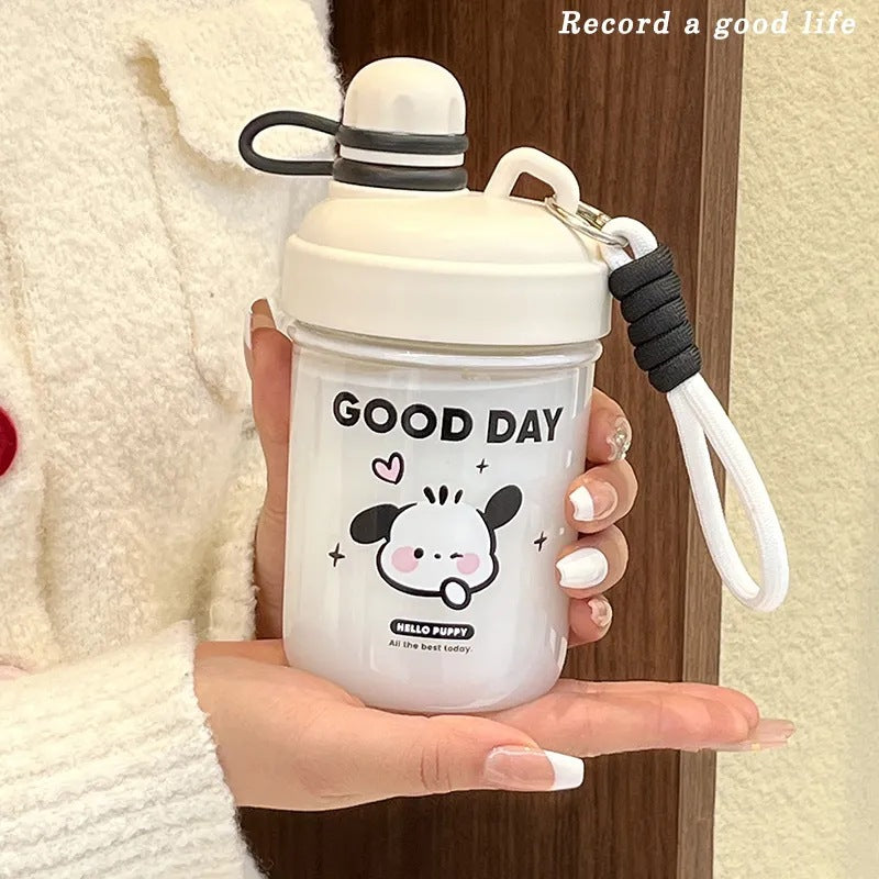 Women’s BPA-Free Water Bottle with Carrying Strap Leak-Proof Lightweight Portable