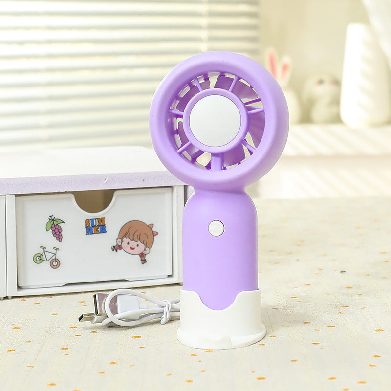 Rechargeable Portable Handheld Fan with Stand Child-Friendly Bear Design