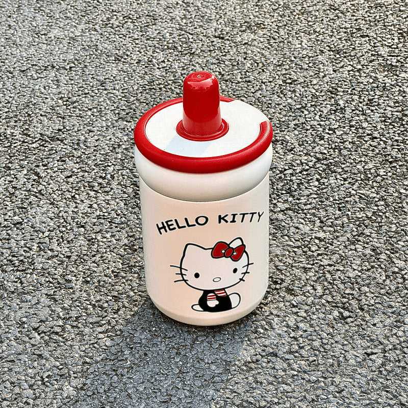 Ladies Drinking Cup BPA-Free with Hello Kitty Design Lid and Straw Closure