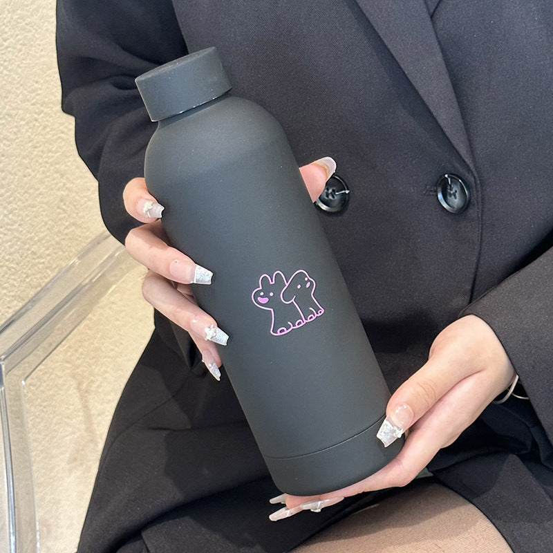 Ladies Insulated Drink Bottle BPA-Free Leakproof Playful Design Durable Eco-Friendly
