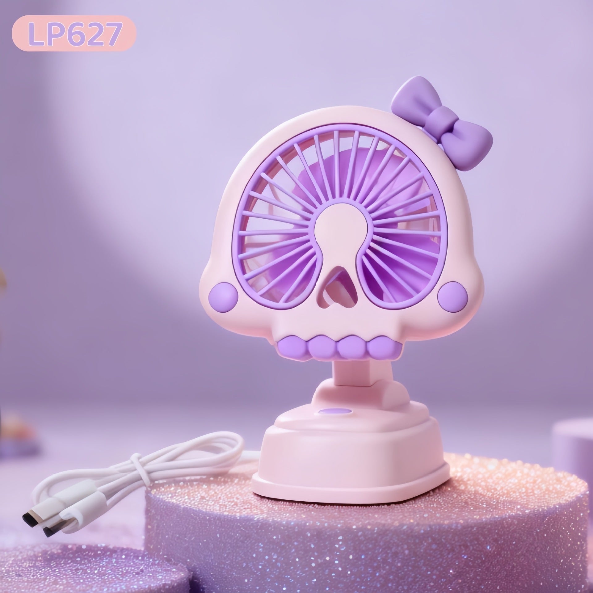 Women's Portable Hand Fan Cute Animal Design Lightweight Handheld Personal Cooling Fan