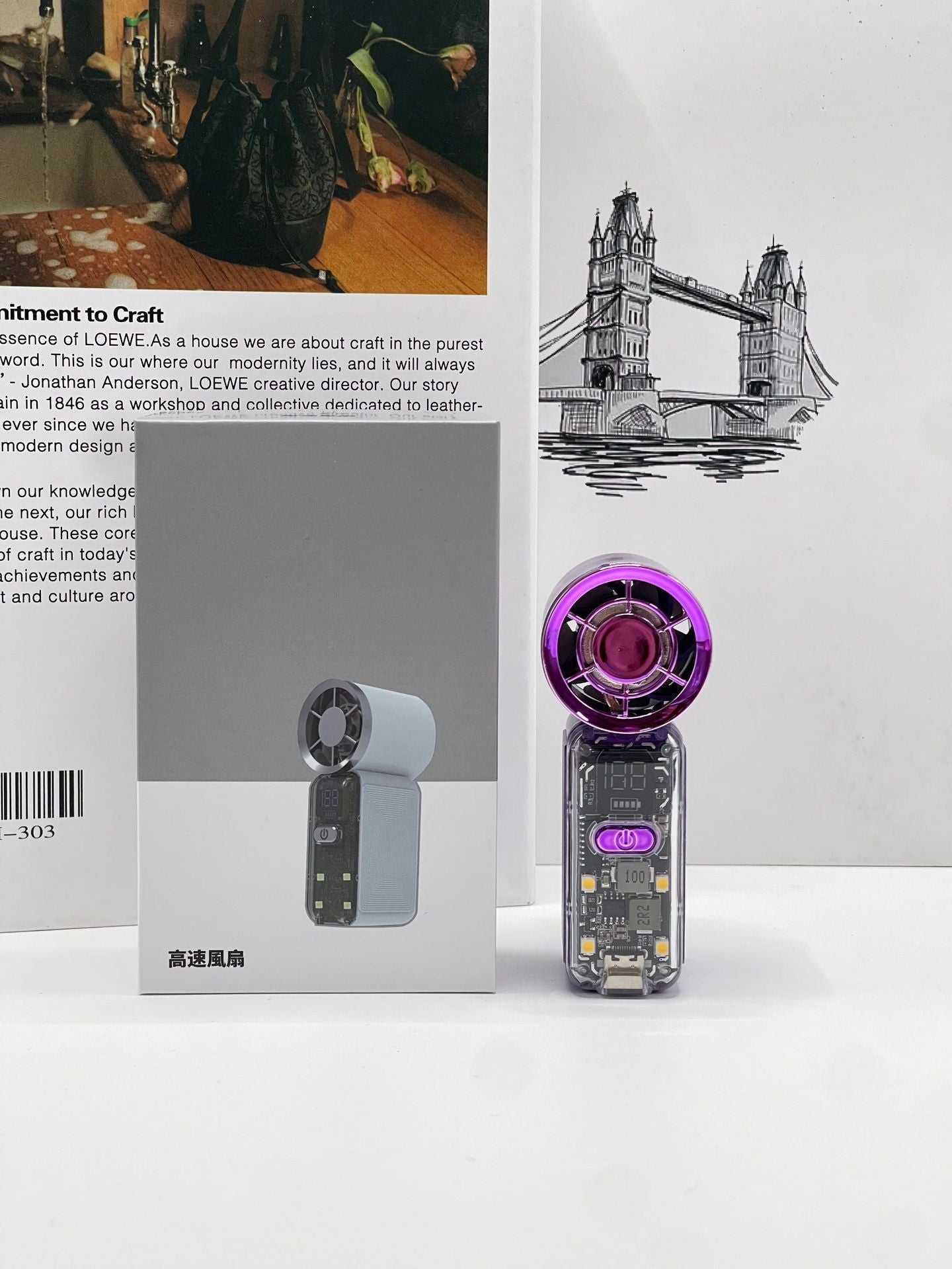 Portable High-Speed Mini Fan USB Rechargeable Compact Quiet Personal Cooling Fan