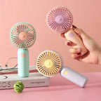 Compact Handheld Fan with Quiet Brushless Motor and Removable Stand Ergonomic Grip