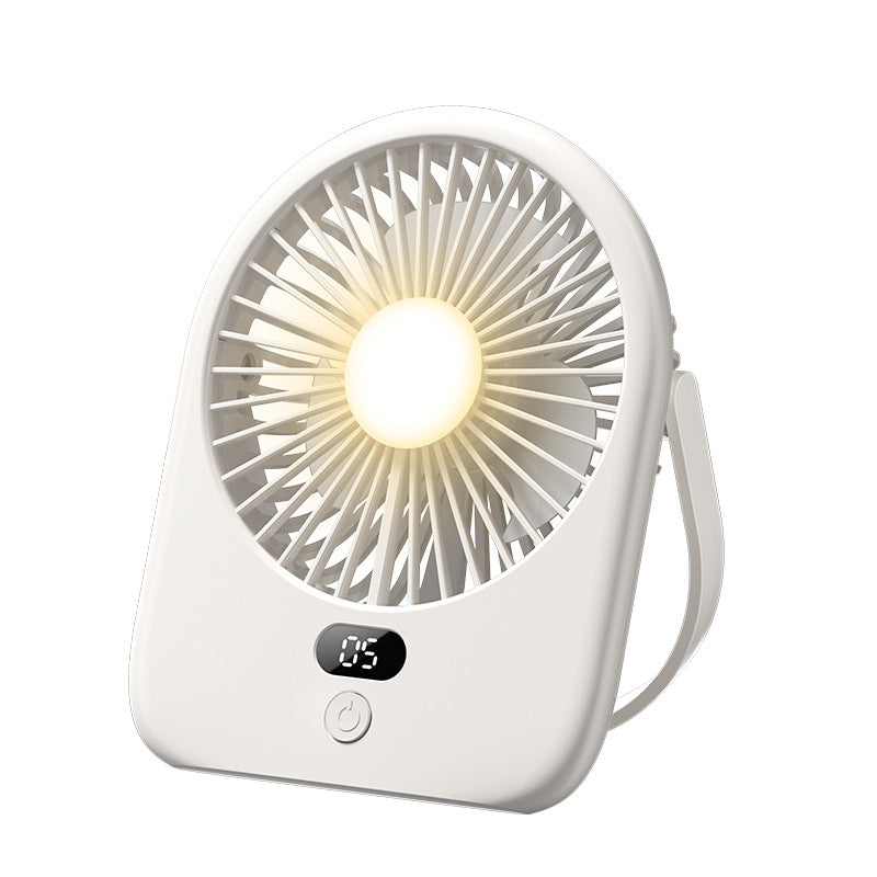Rechargeable LED Desk Fan with Digital Display Portable Adjustable Angle Cordless
