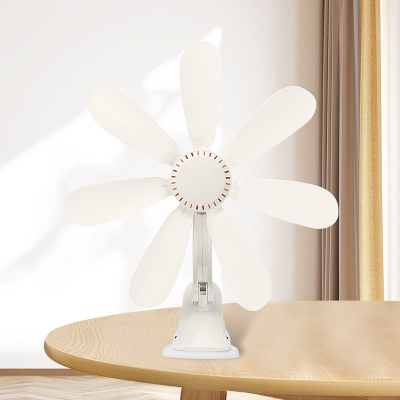 Women's Table Fan Blue Blades Adjustable Speeds Energy-Efficient Motor
