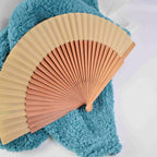 Ladies Elegant Hand Fan Eco-Friendly Paper Wooden Frame Lightweight Portable