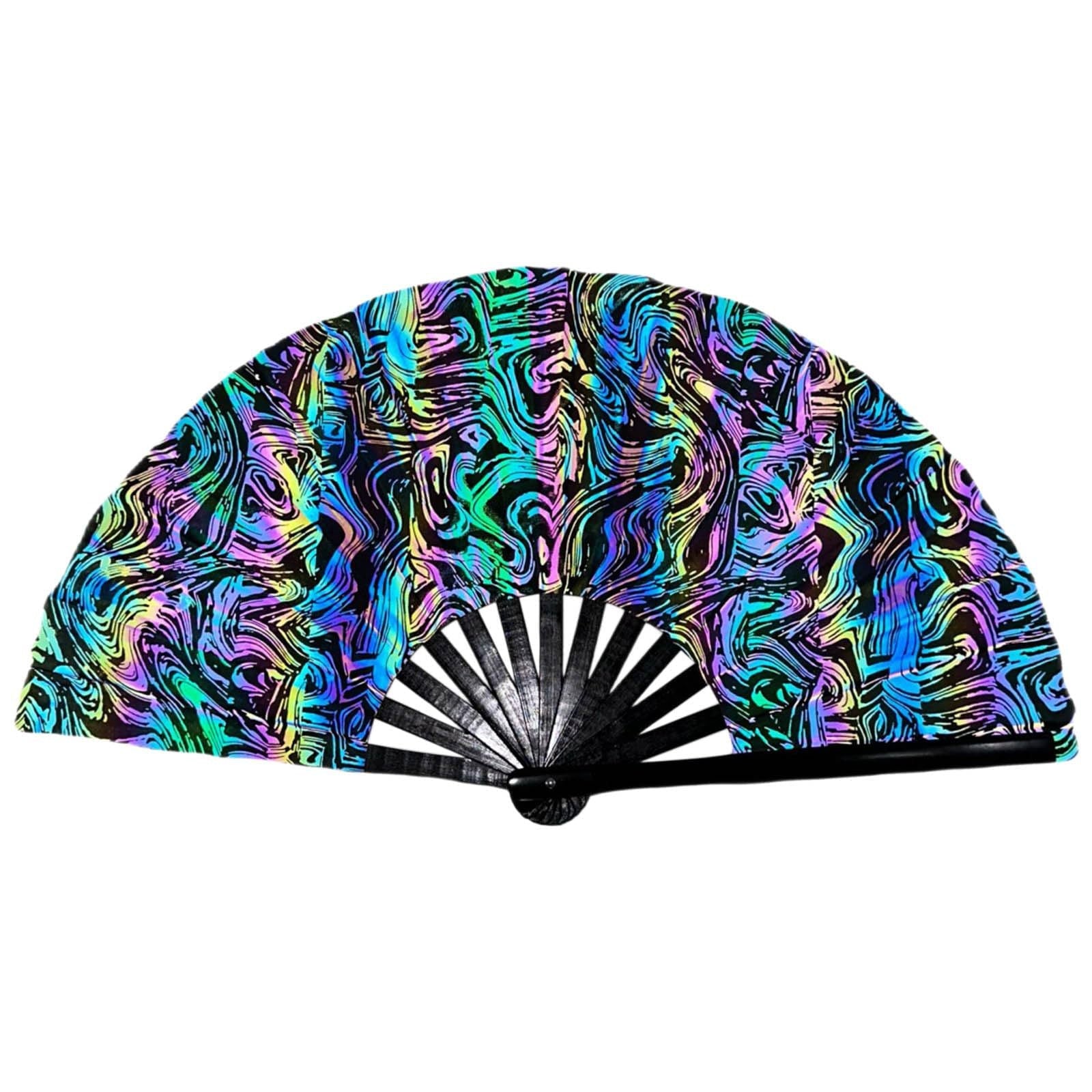 Ladies Elegant Colorful Folding Hand Fan Lightweight Portable Accessory