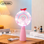 Portable Multifunction Fan with LED Light USB Rechargeable Handheld Cooling Fan