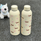 Insulated Stainless Steel Water Bottle for Women with Floral Design and Hygienic Flip-Top Lid