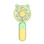 Portable Handheld Fan Cute Bear Design USB Rechargeable Quiet Operation