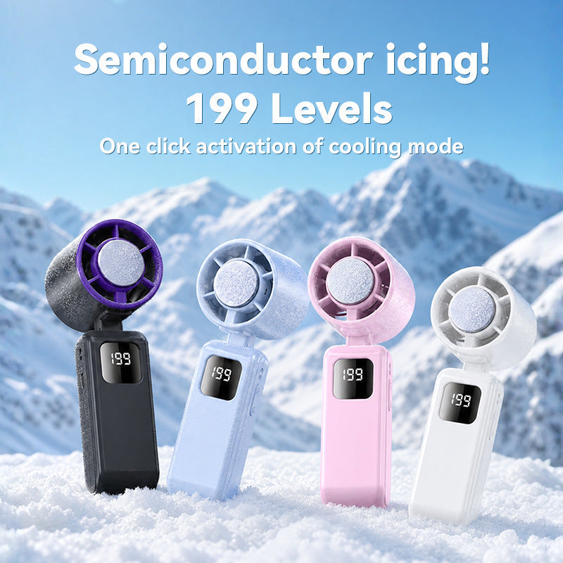 Portable Mini Air Cooler with LED Display and Adjustable Wind Speeds