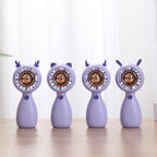 Portable Mini Fan for Women USB Rechargeable Animal Pattern Handheld Fan