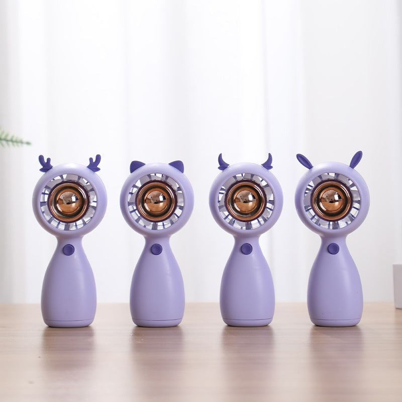 Portable Mini Fan for Women USB Rechargeable Animal Pattern Handheld Fan