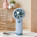 Portable USB Hand Fan for Women Lightweight Rechargeable 3-Speed Quiet Operation