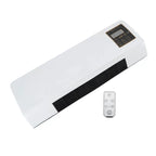 Wall-Mounted Electric Heater Fan with Digital Thermostat Remote Control White Flat