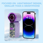 Smart USB Rechargeable Desk Fan Portable Adjustable Speed Quiet Operation with LED Display