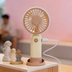 Portable Battery-Powered Hand Fan for Women Lightweight Quiet Operation Ergonomic Grip