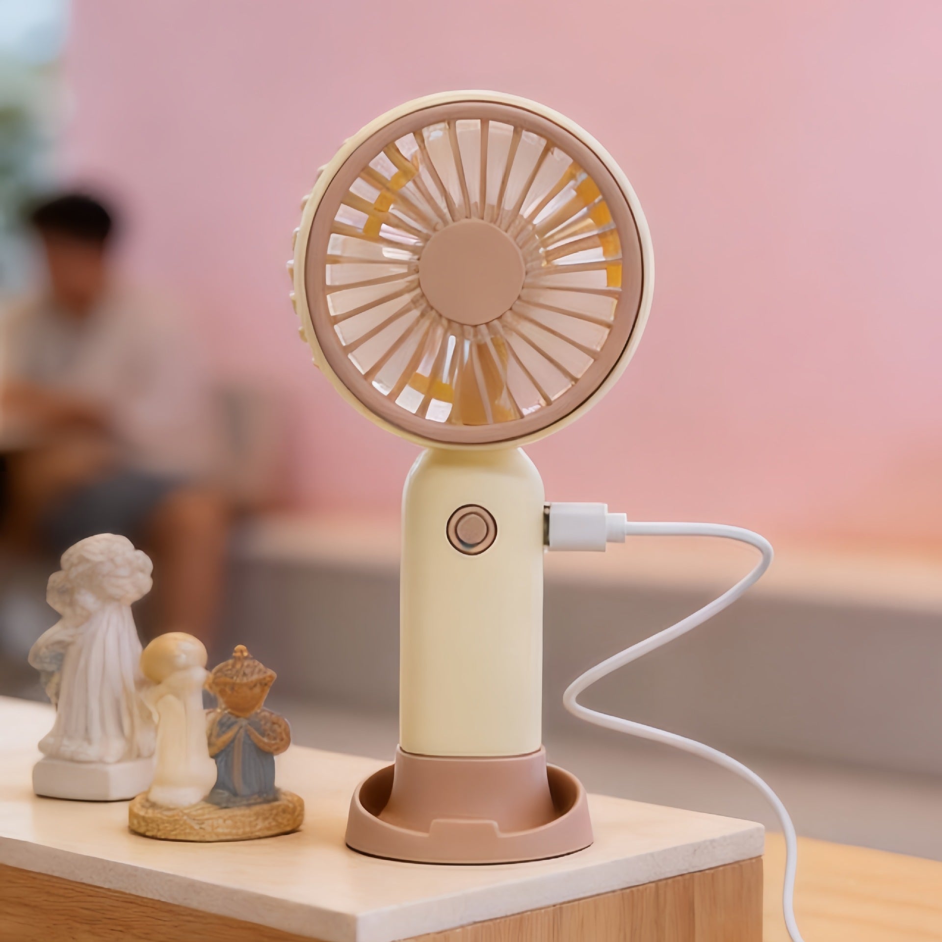 Portable Battery-Powered Hand Fan for Women Lightweight Quiet Operation Ergonomic Grip