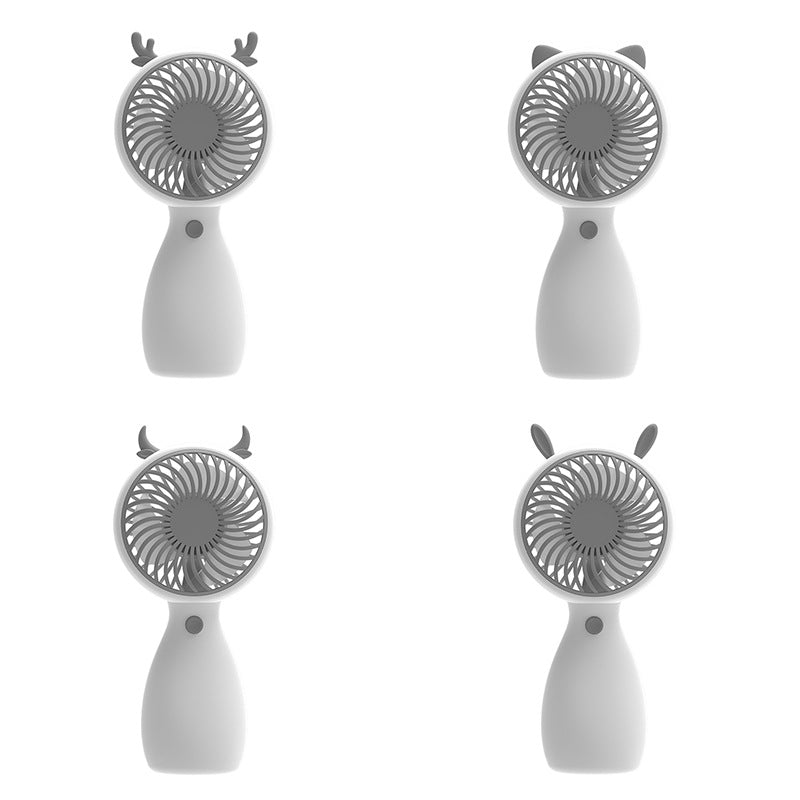 Portable Mini Fan USB Rechargeable Cute Animal Design Lightweight Handheld