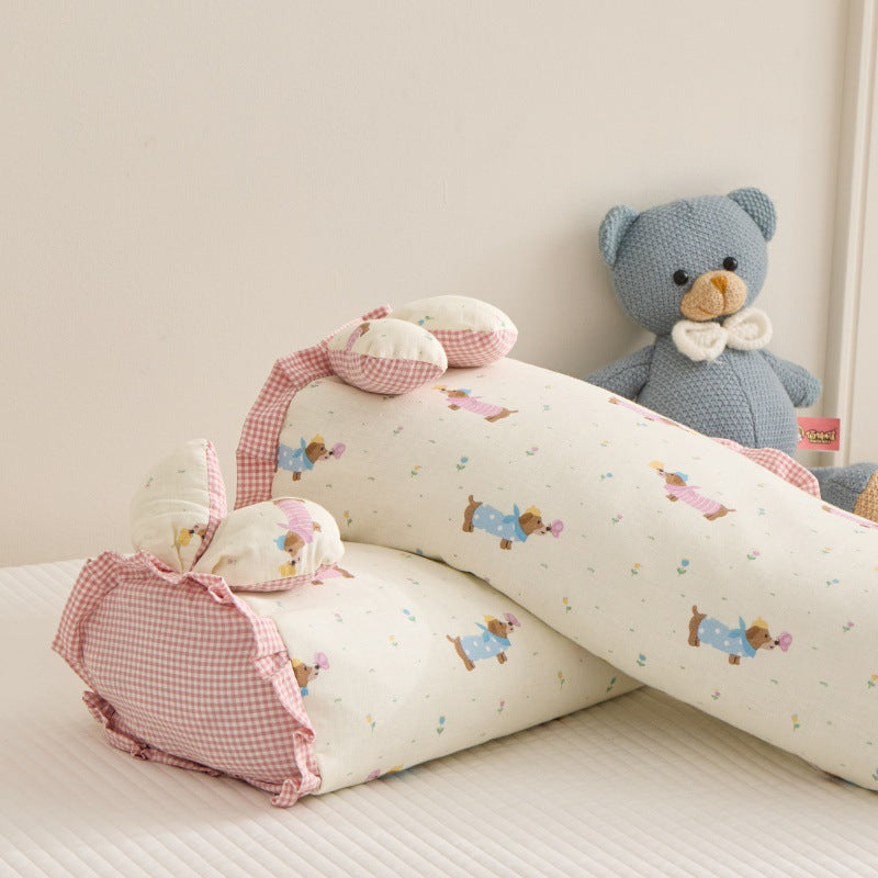 Bowlift Women’s Sleep Pillow with Cute Animal Design Hypoallergenic Removable Cover