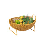 Handwoven Decorative Fruit Bowl 28cm Diameter Unisex Kitchen Basket