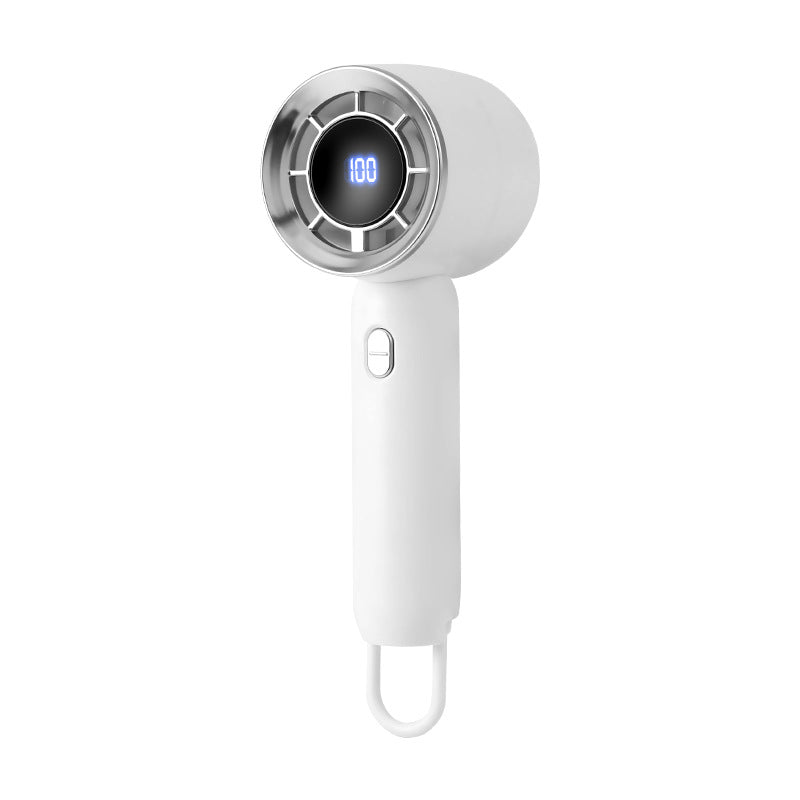 Portable Hand Fan with LCD Display and Long-Lasting Battery Compact Design