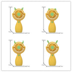 Portable Hand Fan Compact Size LED Light Ergonomic Grip for Women