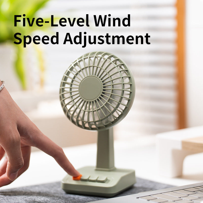 Portable Desk Fan Compact Quiet Adjustable Speed USB Powered