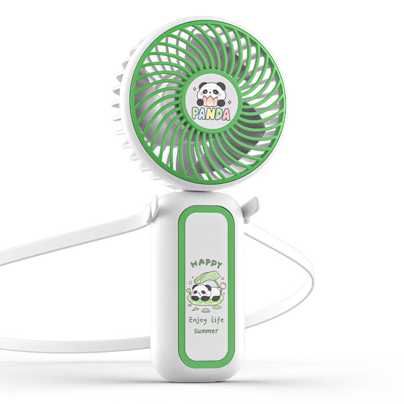 Portable Mini Fan with Hanging Function Panda Design Compact Handheld Cooler