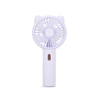 Portable Handheld Fan with Cat Ears USB Rechargeable Compact Personal Fan