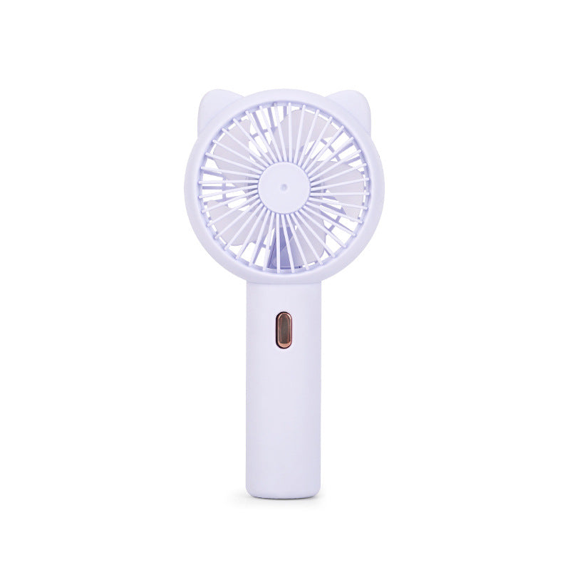 Portable Handheld Fan with Cat Ears USB Rechargeable Compact Personal Fan