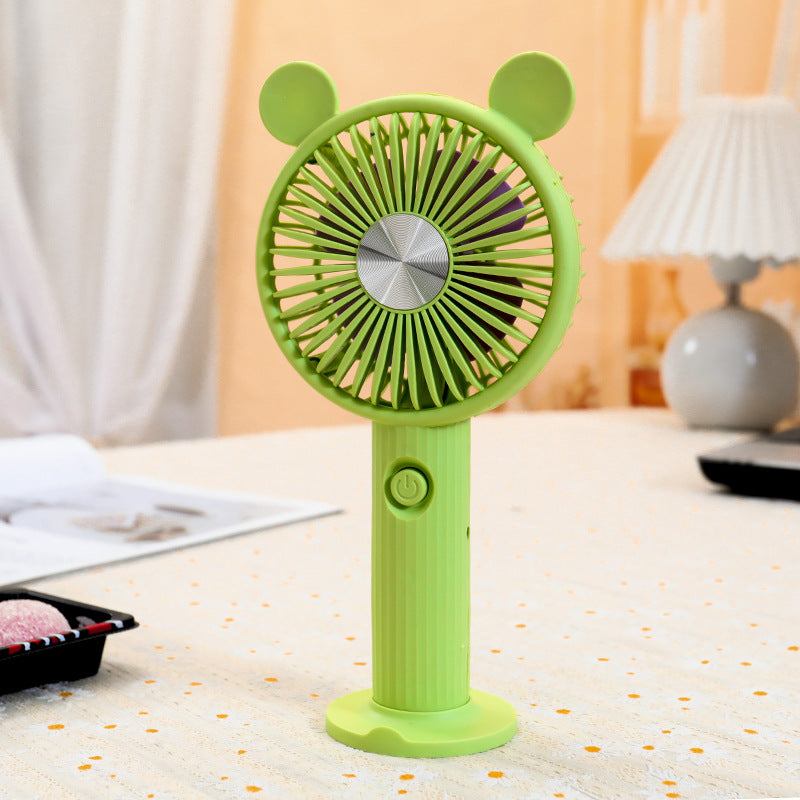 Women’s Portable Mini Fan Cute Animal Design Compact Handheld Personal Cooler