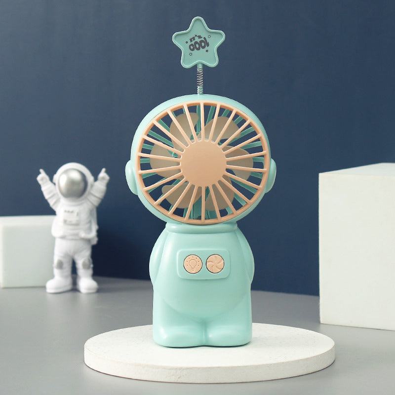 Portable Handheld Fan Playful Figurine Design Compact Quiet Summer Cooler
