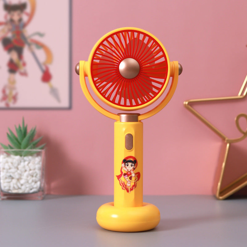 Portable Hand Fan Lightweight Plastic Comic Design Ergonomic Handle Summer Breeze