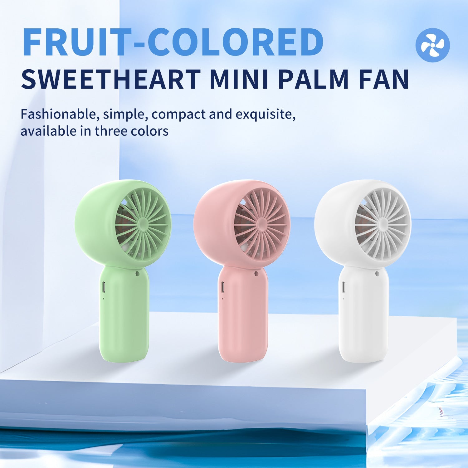 Portable Mini Fan USB Rechargeable Compact Handheld Personal Cooler