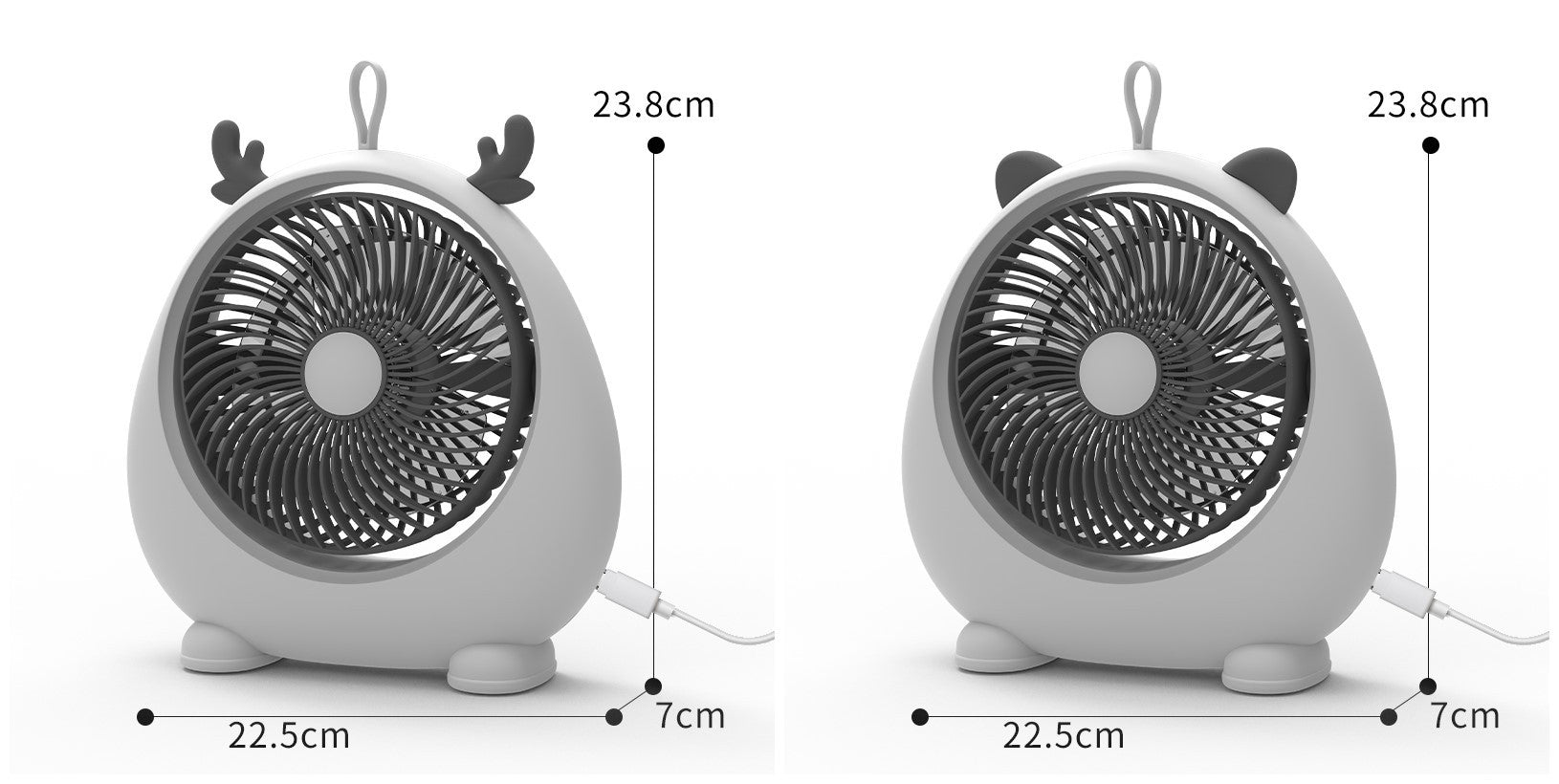 Portable Mini Fan USB Rechargeable Cute Animal Design Compact Desk Fan